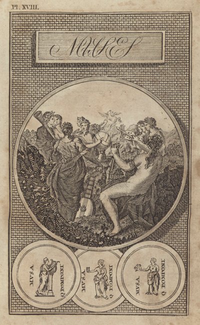 De Muzen, oude Griekse en Romeinse godinnen van literatuur, wetenschap en kunst door English School