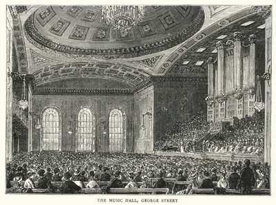 De Muziekhal, George Street (gravure) door English School