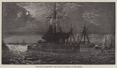 De Marine Manoeuvres, de Kanonneerboot Flotilla in de Downs door English School