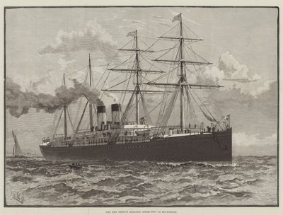 Het nieuwe Franse Atlantische stoomschip La Bourgogne door English School