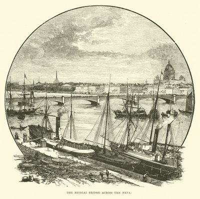 De Nicolaibrug over de Neva door English School