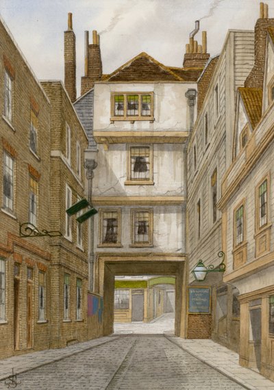 The Old Bull Inn, Aldgate door English School