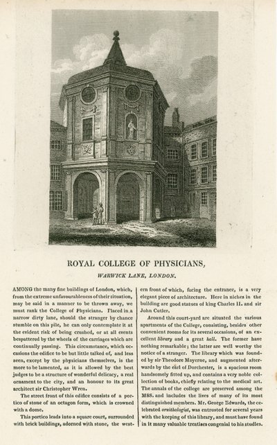 Het Oude College van Artsen in Warwick Lane door English School