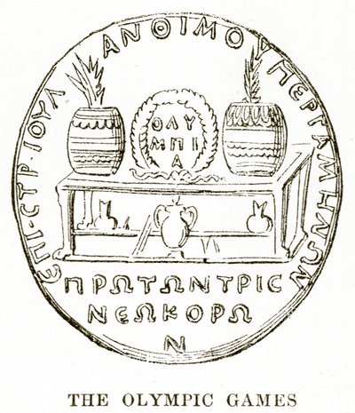 De Olympische Spelen, illustratie uit Geschiedenis van Griekenland door Victor Duruy, 1890 door English School