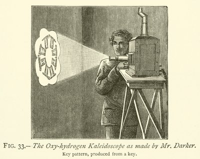 De Oxy-waterstof Kaleidoscoop zoals gemaakt door Mr Darker door English School