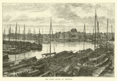 De Peiho Rivier bij Tientsin door English School