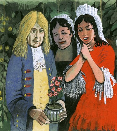 De Pelargonium triste variëteit van Geranium was zeer populair in de 17e en 18e eeuw door English School
