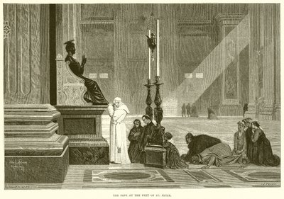 De Paus aan de Voeten van St. Petrus door English School