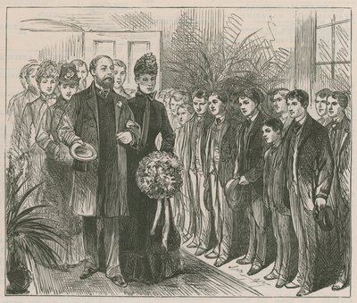 De Prins en Prinses van Wales openen het Working Lads Institute, Whitechapel door English School