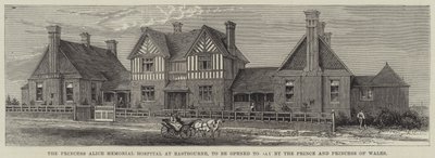 Het Princess Alice Memorial Hospital in Eastbourne, vandaag geopend door de Prins en Prinses van Wales door English School