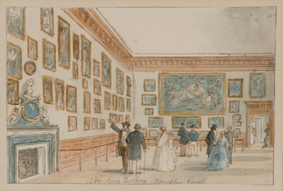 De Galerij van de Koningin, Hampton Court Palace, ca. 1860-70 door English School