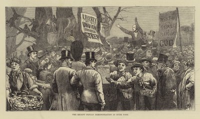 De Recente Fenian Demonstratie in Hyde Park door English School
