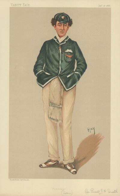 De Eerwaarde Ernest John Heriz Smith MA, Pembroke, 28 januari 1888, Vanity Fair cartoon door English School
