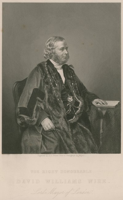 De Zeer Eerwaarde David Williams Wire, Lord Mayor van Londen door English School