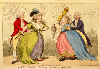 De Rivaliserende Koninginnen of een Politieke Hitte voor Rege en Grege, 1789 door English School