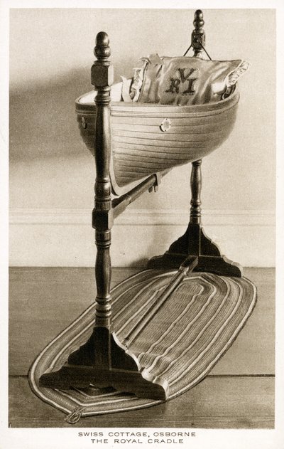 De koninklijke wieg, Zwitsers huisje, Osborne House, Isle of Wight, c.1893 door English School