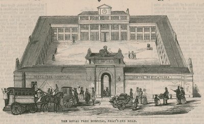 Het Royal Free Ziekenhuis, Grays Inn Road, Londen door English School