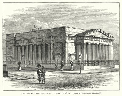 Het Koninklijk Instituut zoals het was in 1829 door English School