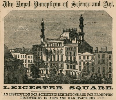 Het Koninklijk Panopticon van Wetenschap en Kunst, Leicester Square, Londen door English School