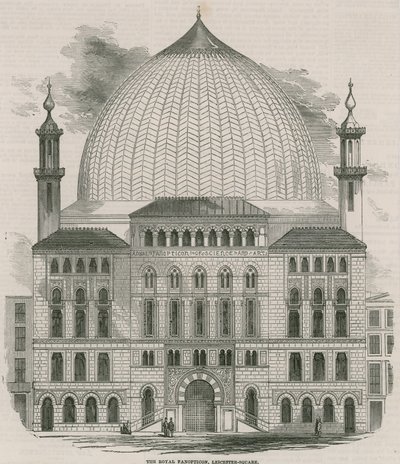 Het Koninklijke Panopticon van Wetenschap en Kunst, Leicester Square, Londen door English School