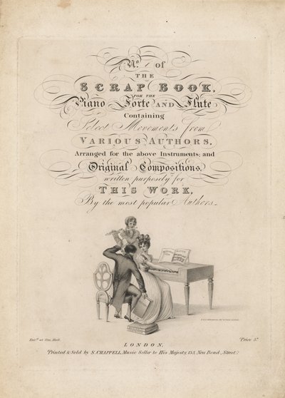 Het Plakboek voor de Piano Forte en Fluit door English School