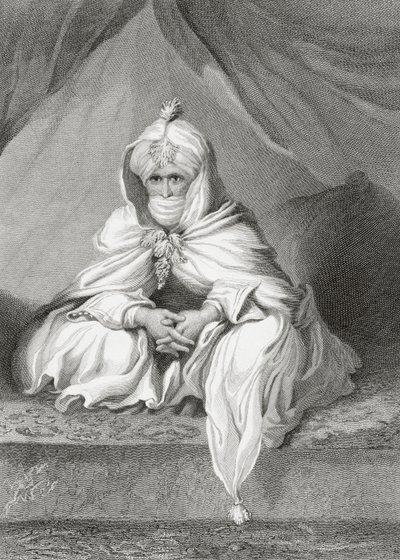De Sjeik van Bornu, 1826 door English School