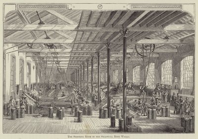 De Spinruimte in de Shadwell Touwfabriek door English School