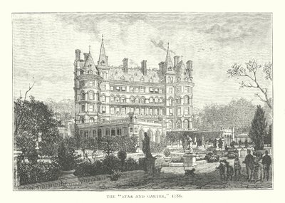 De "Star and Garter", 1886 (gravure) door English School