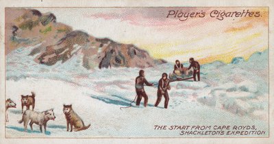 Het Vertrek vanaf Kaap Royds, Shackleton