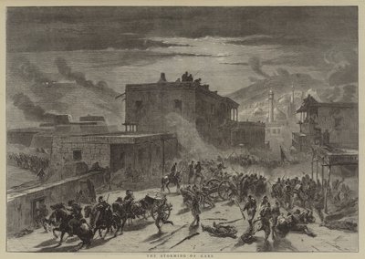 De bestorming van Kars (gravure) door English School