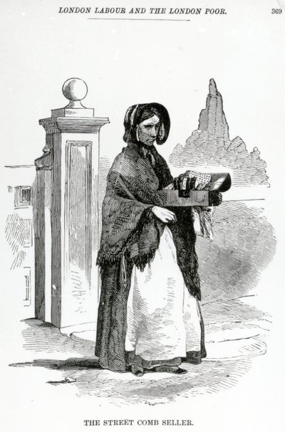 De Straatkamverkoper, c.1840 door English School