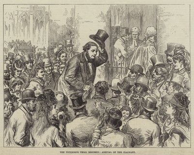 Het Hervatten van het Tichborne Proces, Aankomst van de Eisende Partij door English School