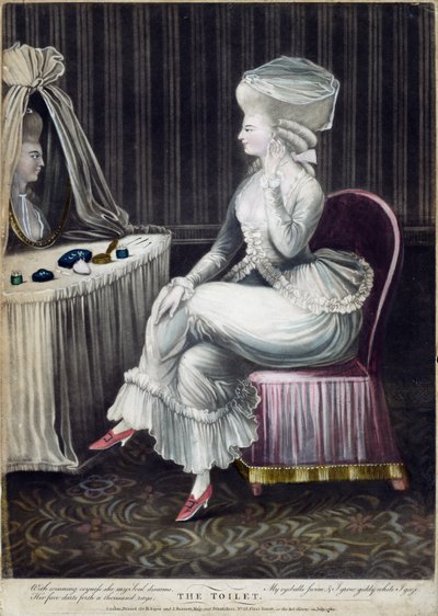 De Toilette, uitgegeven door Robert Sayer en J. Bennett, 1780 door English School