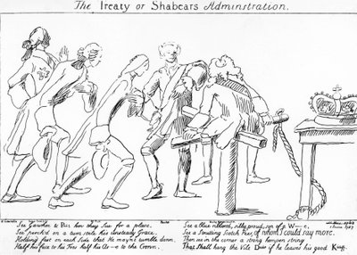 Het Verdrag of Shabears Administratie, 1757 door English School