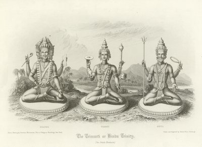 De Trimurti of Hindoe Drie-eenheid door English School