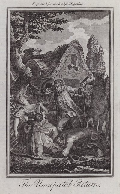 De onverwachte terugkeer (gravure) door English School