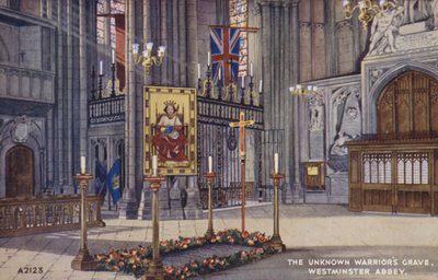 Het graf van de onbekende soldaat, Westminster Abbey door English School