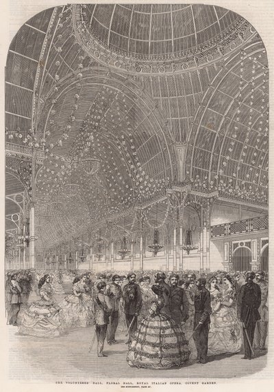 Het Vrijwilligersbal, Bloemenhal, Koninklijke Italiaanse Opera, Covent Garden door English School