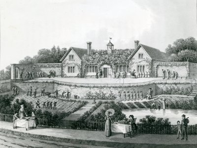 Het Werkhuis (gravure) door English School