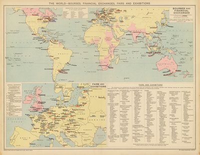 De Wereld, Beurzen, Financiële Beurzen, Beurzen en Tentoonstellingen door English School