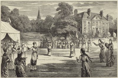 Het oude nationale spel van stoolball door English School
