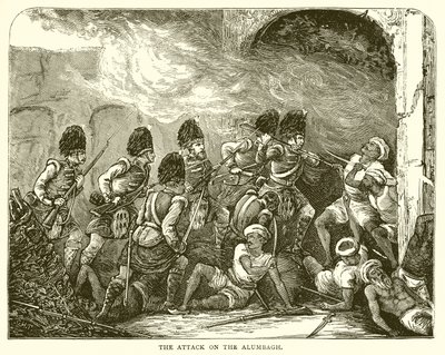 De aanval op de Alumbagh (1857) door English School