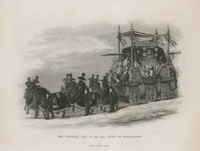 De begrafeniswagen van de overleden Hertog van Wellington door English School