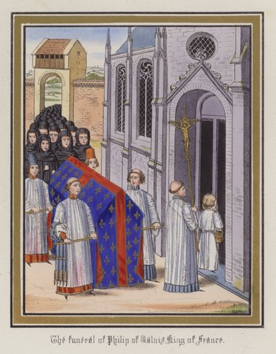 De begrafenis van Filips van Valois, Koning van Frankrijk door English School