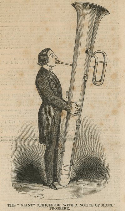 De gigantische Ophicleide, met een bericht van Mons. Prospere door English School