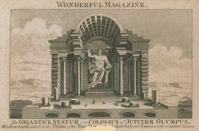 Het gigantische standbeeld, of Kolossus van Jupiter Olympus door English School