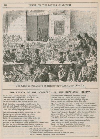 De grote morele les in Horsemonger Lane Gaol door English School