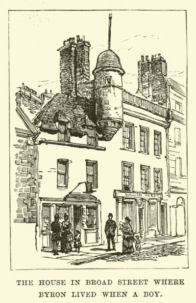 Het huis in Broad Street waar Byron als jongen woonde door English School