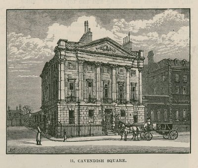 Het huis van Mr Scotmother, Cavendish Square, Londen door English School