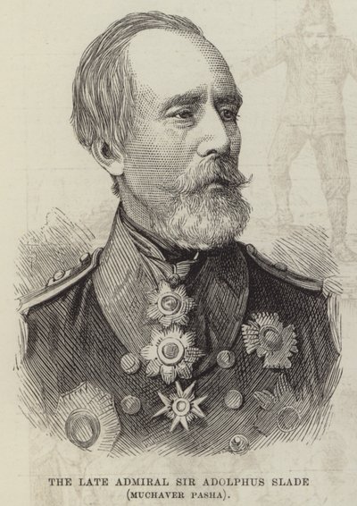 De overleden admiraal Sir Adolphus Slade, Muchaver Pasha door English School